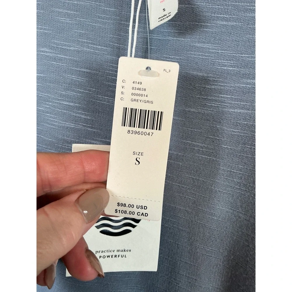 Daily Practice by Anthropologie Grey Twist‎ Front Space Dye T-Shirt Dress Small